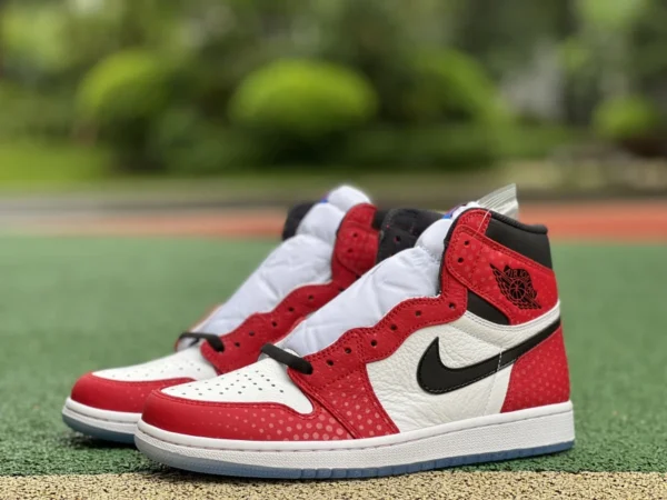 aj1 Spider-Man Pure Original Air Jordan 1 Retro High AJ1 Spider-Man Chicago Blanco Rojo 555088-602