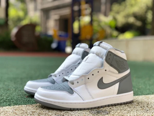 aj1 gris y blanco de caña alta puro original Air Jordan 1 High OG "Stealth" furtivo secreto 555088-037