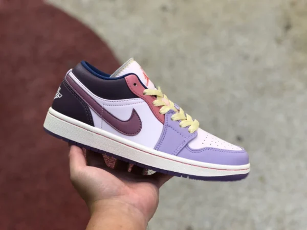 aj1 pink and purple low Air Jordan 1 AJ1 zapatillas bajas Easter en blanco, rosa y morado DZ2768-651