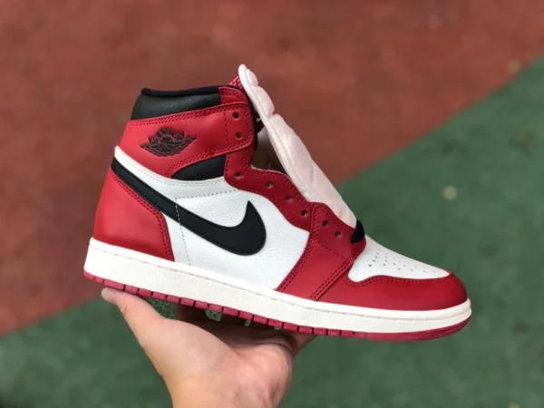 aj1 viejo Chicago puro original modelo de mujer imagen real Air Jordan 1 High OG "Chicago Reimagined" DZ5485-612