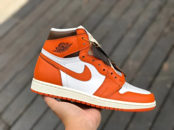 aj1 hebilla pequeña rota Hermès naranja accesorios productos completos de alta calidad Air Jordan 1 High Starfish AJ1 blanco naranja hebilla pequeña rota caña alta retro DO9369-101