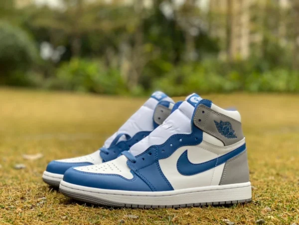 aj1 true blue high top T1 pure original Air Jordan 1 High OG "True Blue" azul blanco gris high top dz5485-410