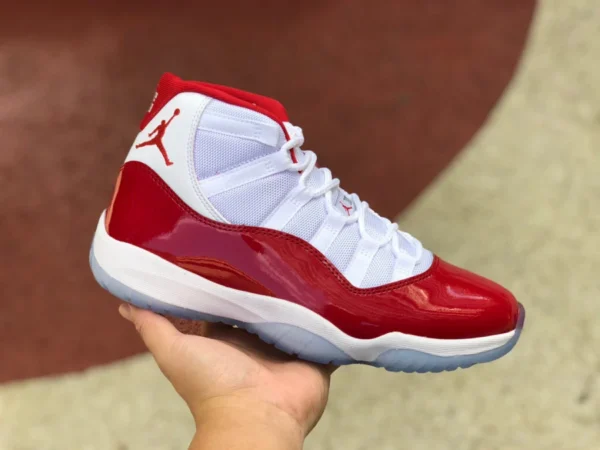 aj11 zapatillas altas blancas y rojas versión más rentable de Air Jordan 11 "Cherry" AJ11 rojo cereza nuevo blanco y rojo CT8012-116