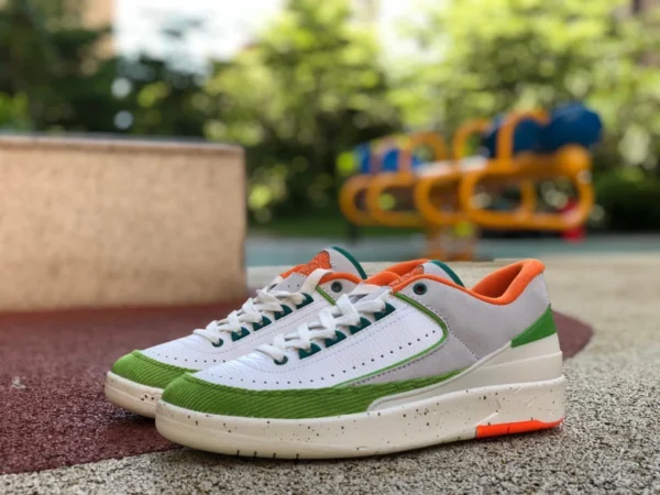 aj2 blanco verde naranja pana baja Titan x Air Jordan 2 Low WMNS conjunta pana dv6206-183