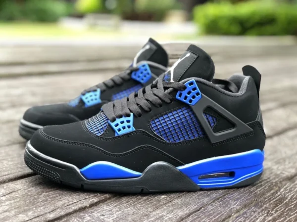 aj4 negro y azul Air Jordan 4 AJ4 ante negro y azul azul real CT8527-018