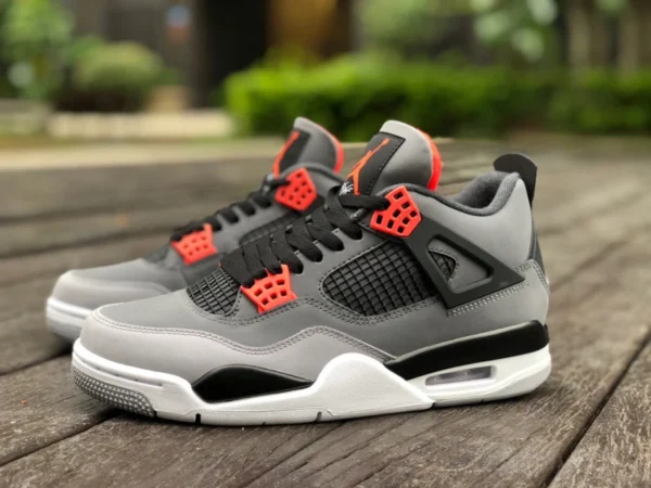 aj4 infrarrojos pura nueva versión original de Air Jordan 4 AJ4 infrarrojos negro gris rojo zapatos de baloncesto DH6927-061