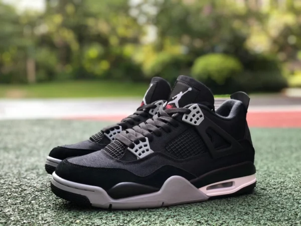 aj4 Little Eminem Negro Puro Original Air Jordan 4 "Black Canvas" Black Cat 2.0 Black Canvas DH7138-006