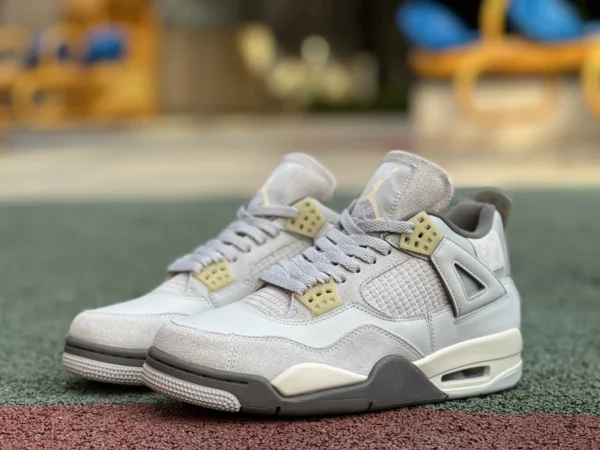 aj4 Grey Rabbit T1 zapatos de baloncesto de caña media para hombre Air Jordan 4 SE Craft Mid AJ4 de gamuza verde gris y original puro DV3742-021