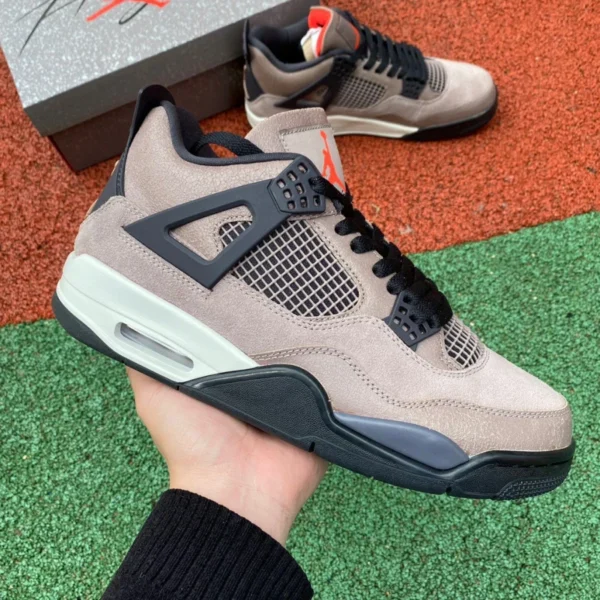 aj4 negro marrón mocha Air Jordan 4 AJ4 negro marrón mocha pequeñas ts zapatillas de deporte de gamuza DB0732-200