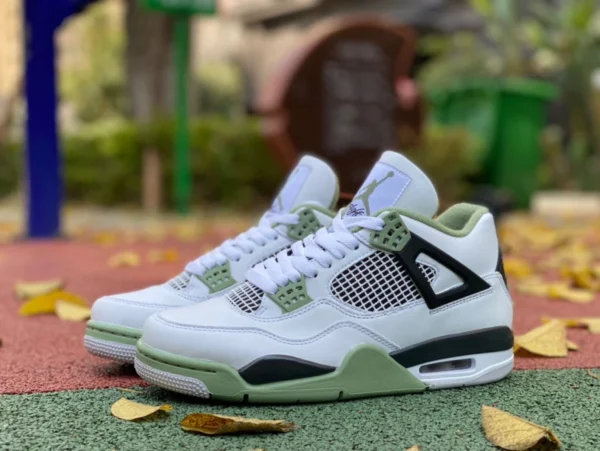 aj4 blanco verde salvia puro original Air Jordan 4 AJ4 negro y blanco verde blanco verde negro matcha verde salvia aguacate verde AQ9129-103