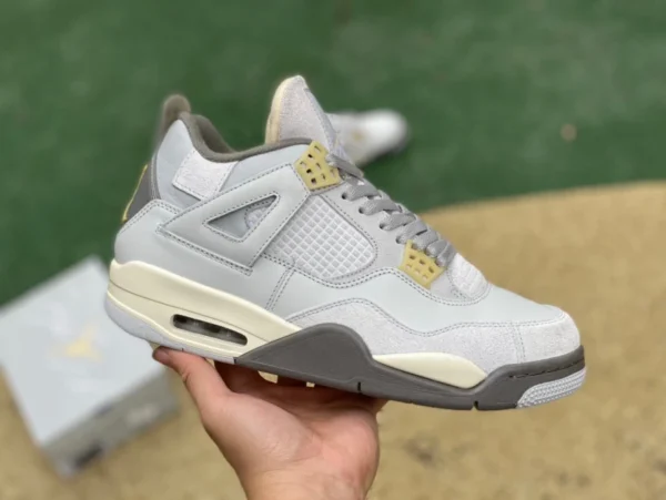 aj4 Grey Rabbit s2 pure original Air Jordan 4 SE Craft AJ4 zapatos de baloncesto retro de gamuza verde gris DV3742-DV2262-021