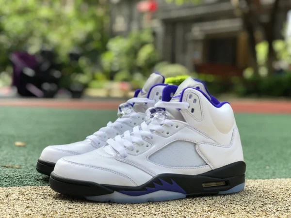 aj5 blanco y morado Air Jordan 5 "Concord" zapatos de baloncesto retro antideslizantes resistentes al desgaste blanco y morado dd0587-141