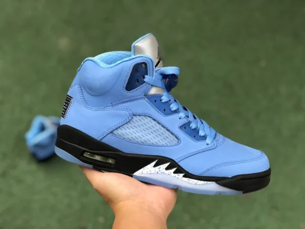 aj5 Carolina del Norte corte azul puro original Air Jordan 5 "UNC" azul negro dv1310-401