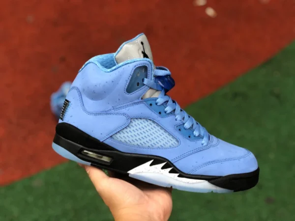 aj5 Carolina del Norte azul DG puro original Air Jordan 5 "UNC" azul negro dv1310-401