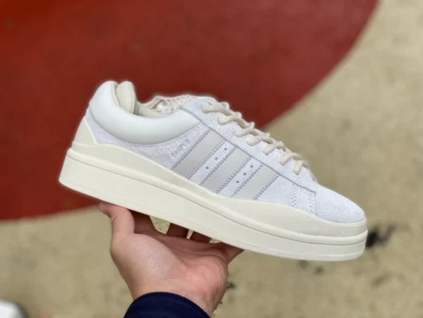 Adidas Bad Bunny Blancas Pure Original Bad Bunny x Adidas Originals Campus Bad Bunny Blancas Zapatos Deportivos Casuales De Moda FZ5823