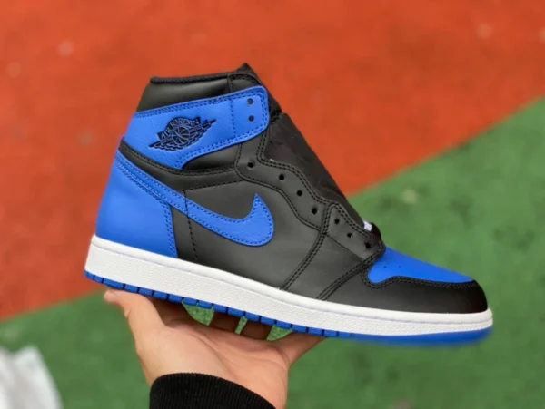 aj1 azul real modelo antiguo top alto DG puro original Air Jordan 1 OG Retro Royalblue AJ1 negro azul azul real 555088-007