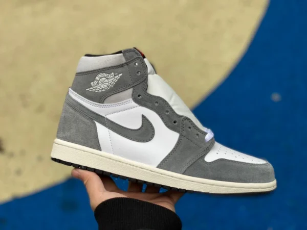 aj1 versión económica de caña alta gris lavada de la primera capa de cuero Air Jordan 1 High OG gris lavada "Washed Heritage" DZ5485-051