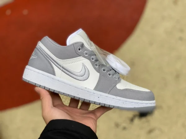 aj1 blanco gris zapatillas bajas Air Jordan 1 Low SE "Light Steel Grey" gancho satinado DV0426-012