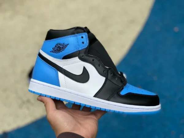 aj1 negro Carolina del Norte azul de caña alta la versión más rentable de Air Jordan 1 "University Blue" negro Carolina del Norte azul pequeño obsidiana DZ5485-400