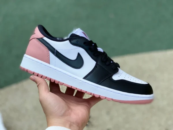 aj1 sucio rosa golf bajo puro original Air Jordan 1 Golf Low AJ1 negro y blanco rosa sucio rosa golf DD9315-106