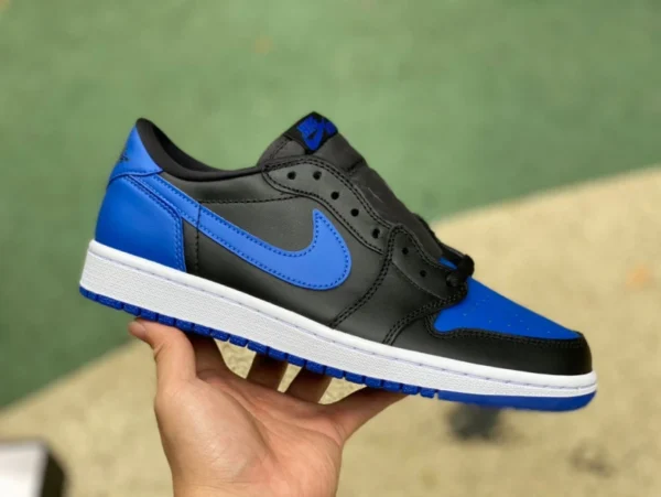 aj1 negro azul bajo dg puro original Air Jordan 1 Low AJ1 negro azul zapatos de baloncesto retro casuales bajos para hombre 705329-004