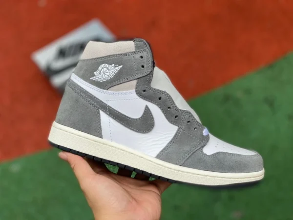 aj1 caña alta gris lavada caja original mejorada Air Jordan 1 High OG gris lavado Washed Heritage DZ5485-051