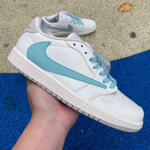 aj1 barb low top blanco Tiffany T IFFANY CO Tiffany x Travis Scott x Air Jordan 1 Low 11837 Tiffany conjunta DM7866-220