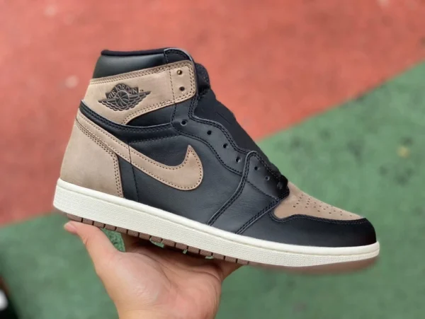 aj1 marrón negro caña alta DG puro original Air Jordan 1 High OG Palomino cuero mocha caña alta marrón negro DZ5485-020