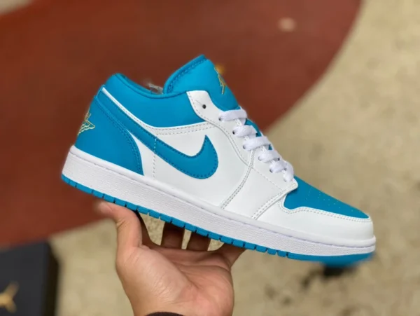 aj1 blanco y azul bajo Air Jordan 1 bajo AJ1 bajo top blanco y azul retro 553558-174