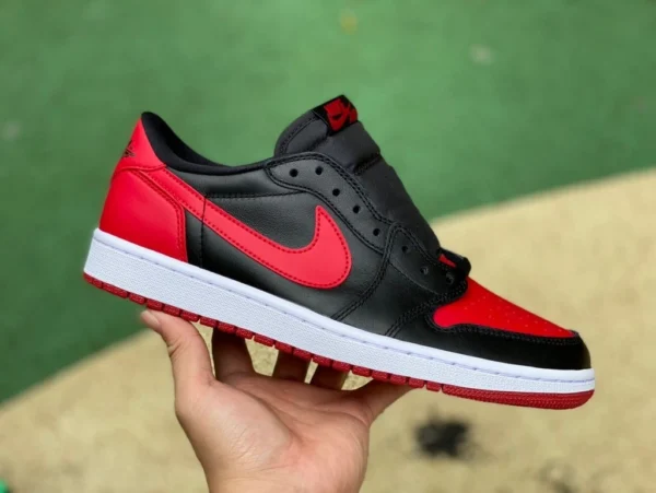 aj1 negro y rojo prohibido usar bajo dg puro original Air Jordan 1 Bred Low OG AJ1 negro y rojo bajo top 705329-001