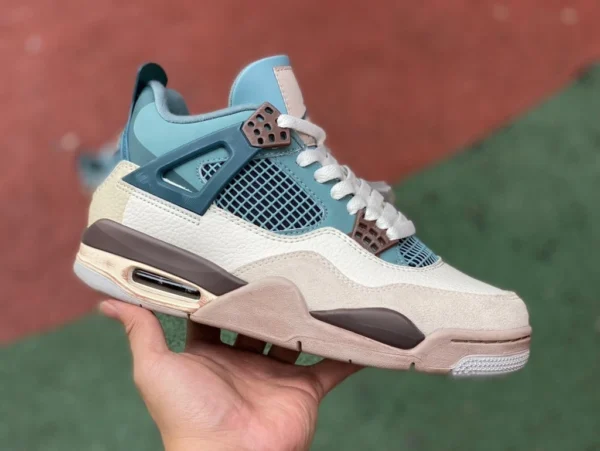 aj4 blanco marrón azul Air Jordan 4 AJ4 tarjeta de pedido del cliente bestia DH6927-017