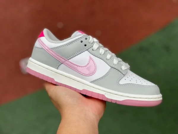 Dunk520 blanco gris rosa Nike Dunk Low 520 zapatillas casuales retro bajas FN3433-161