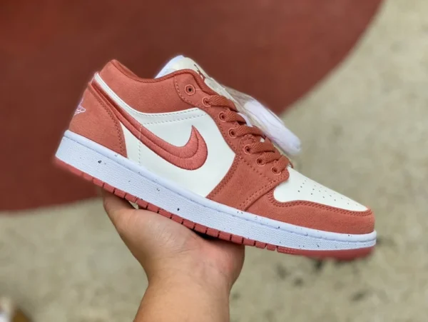 aj1 blanco rosa dulce Air Jordan 1 Low SE "Canvas" FN3722-801