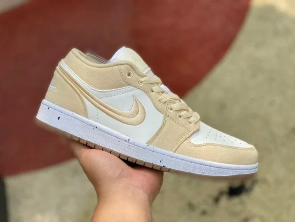 aj1 beige vela blanca seda AirJordan 1 low top beige vela blanca seda FN3722-701