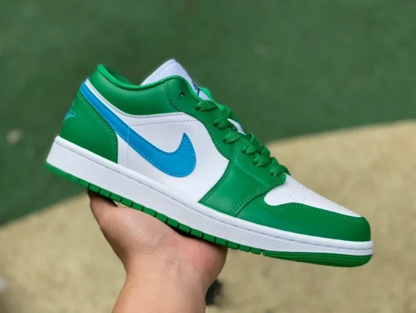 aj1 blanco verde azul bajo puro original Air Jordan 1 Low AJ1 blanco verde azul retro casual bajo top DC0774-304