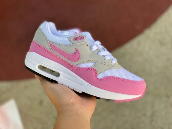 Max1 polvo blanco Nike Air Max 1 "Fuchsia Dream" zapatos casuales bajos transpirables resistentes al desgaste polvo blanco DZ2628-001