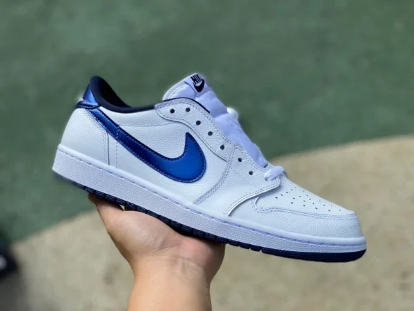 aj1 azul marino blanco bajo dg puro original AirJordan1LowOG Swoosh azul medianoche 705329-106