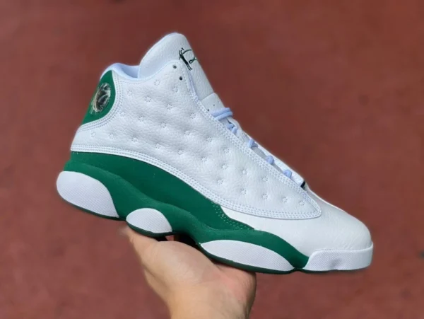 aj13 Ray Allen primera capa versión de carbono real AIR JORDAN 13 AJ13 Ray Allen PE zapatillas de baloncesto blancas y verdes 414571-125