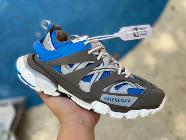 Balenciaga 3.0 gris blanco azul Balenciaga Triple S zapatos papá Balenciaga