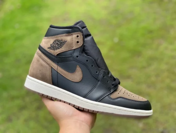 aj1 mocha negro marrón cuero versión Y Air Jordan 1 High OG "Palomino" cuero mocha high top marrón negro DZ5485-020