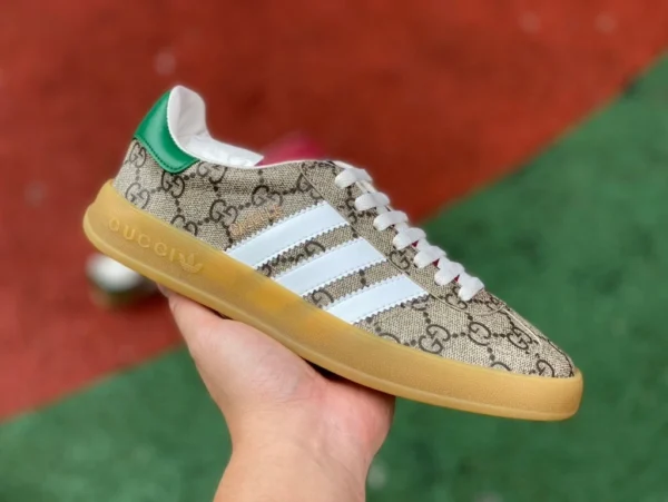 Gucci lona color ébano Guangzhou puro original adidas originals x GUCC Gucci zapatillas bajas de lona con cordones