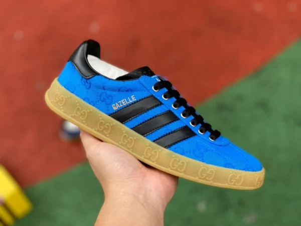 Gucci lona azul y negro Guangzhou pure original adidas originals x GUCC Gucci zapatillas bajas de lona con cordones