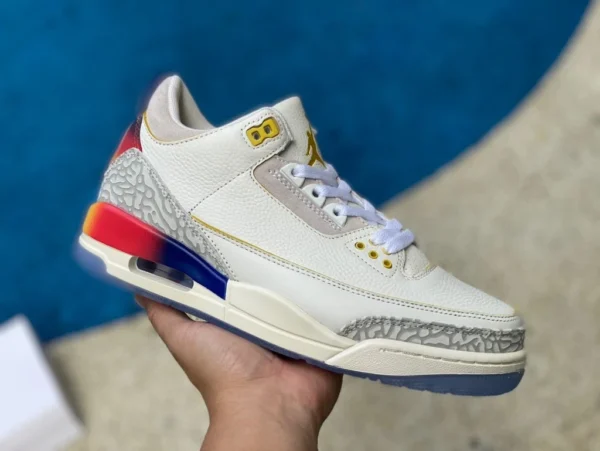 aj3 blanco azul rosa J Balvin x Air Jordan 3 FN0344-901