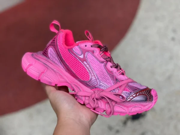 Balenciaga 3XL rosa Balenciaga/Balenciaga 23 nuevos zapatos de papá retro con cordones estilo XXXL 3XL