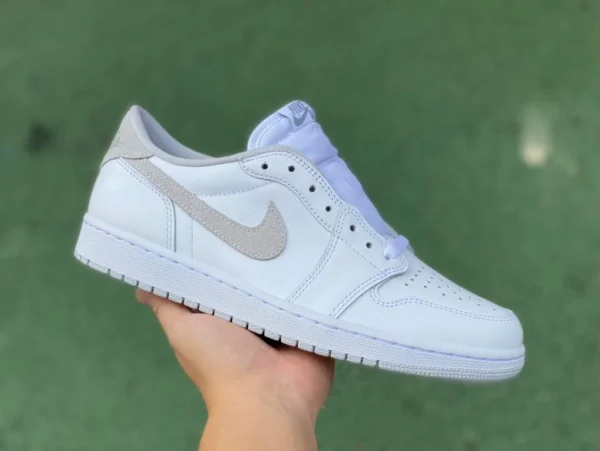 aj1 blanco gris bajo edición especial ljr producido Air Jordan 1 Low OG Neutral Gris gris blanco Joe 1 AJ1 bajo superior CZ07