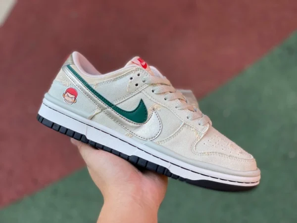 Dunk camino del árbol de flor de cerezo blanco y verde Nike SB Dunk Low Sakura camino de madera arroz blanco y verde doble gancho DZ2794-168