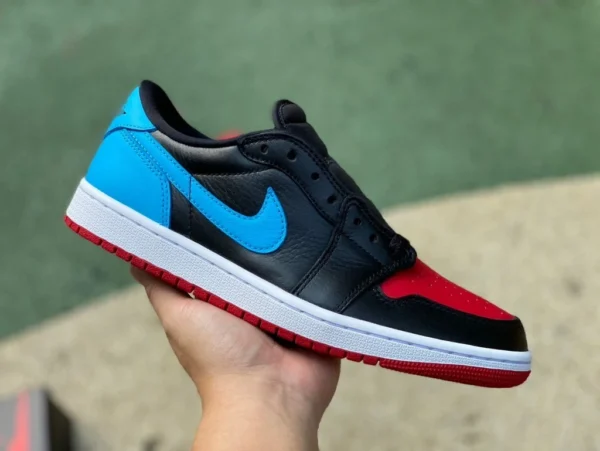 aj1 luz de policía inversa baja dg puro original Air Jordan 1 Low OG AJ1 luz de policía inversa negro rojo azul zapatos de baloncesto bajos CZ0775-046