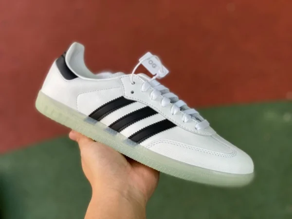 Adidas entrenamiento fondo transparente blanco y negro Adidas Samba x Jason Dill zapatos casuales clásicos retro bajos en blanco y negro GZ4730