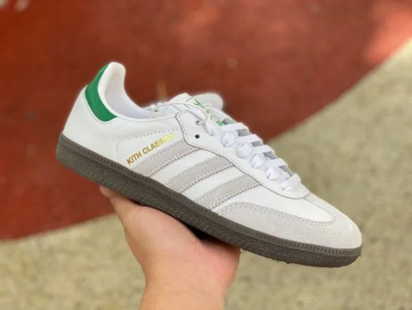 Adidas x KITH blanco y verde adidas x KITH Adidas blanco gris verde Zapatos Samba Dexun zapatillas bajas para hombre y mujer FX5398