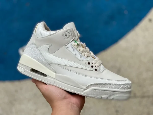 aj3 púa blanquecina Air Jordan 3 x Travis Scott TS púa conjunta 136064-668